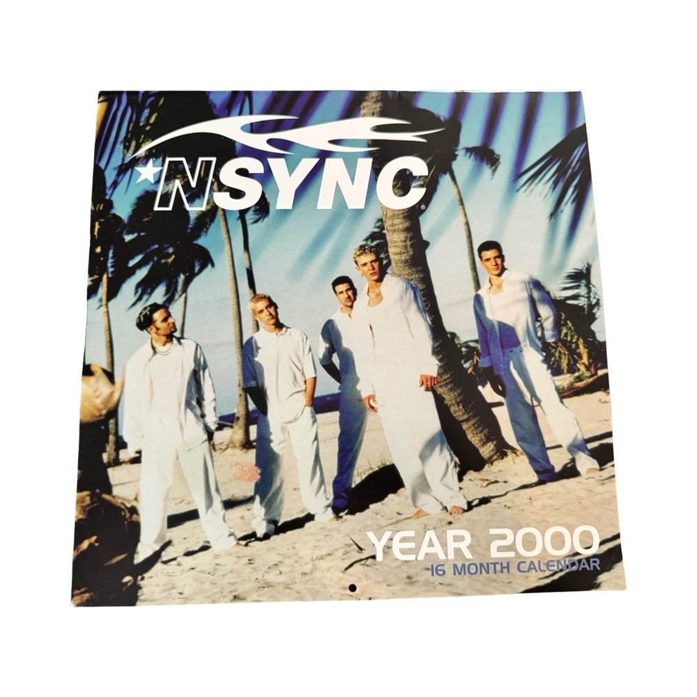 Vintage NSYNC Year 2000 16 Month Wall Calendar Winterland Justin Timberlake Y2K
